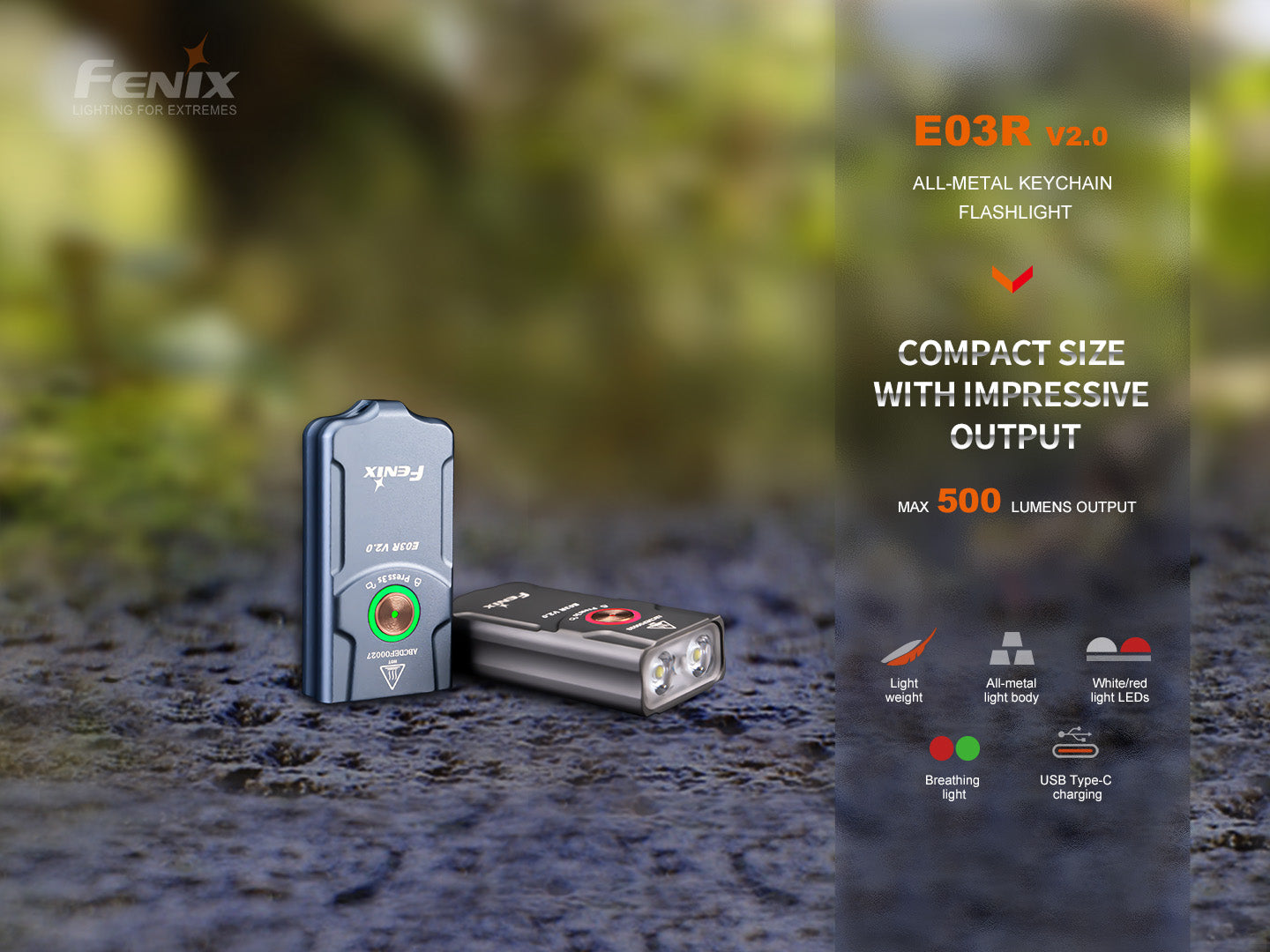 Fenix E03R V2 (500 lumens)