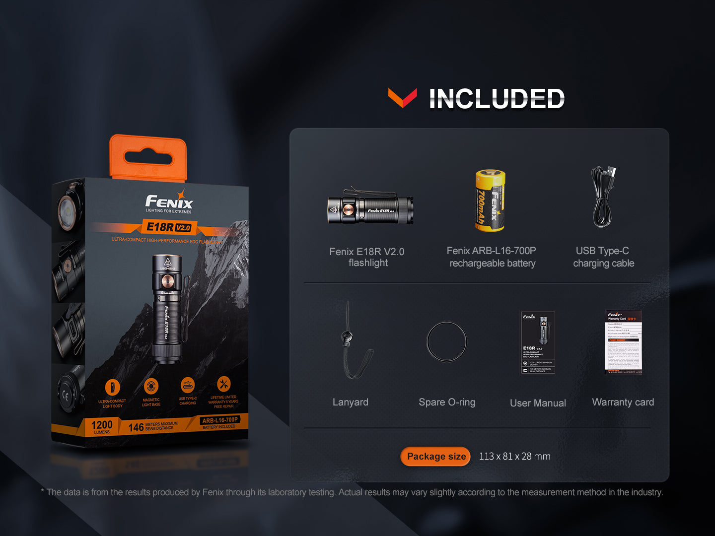 Fenix E18R V2.0 (1200 lumens)