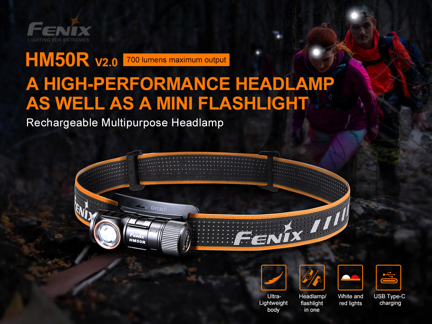 Fenix HM50R V2 (700 lumens)