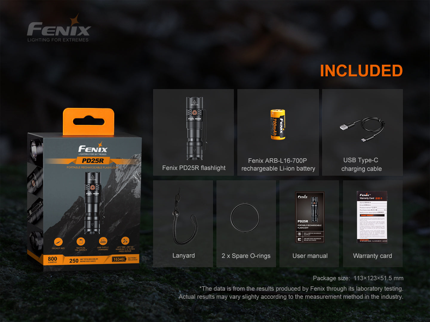 Fenix PD25R (800 lumens)